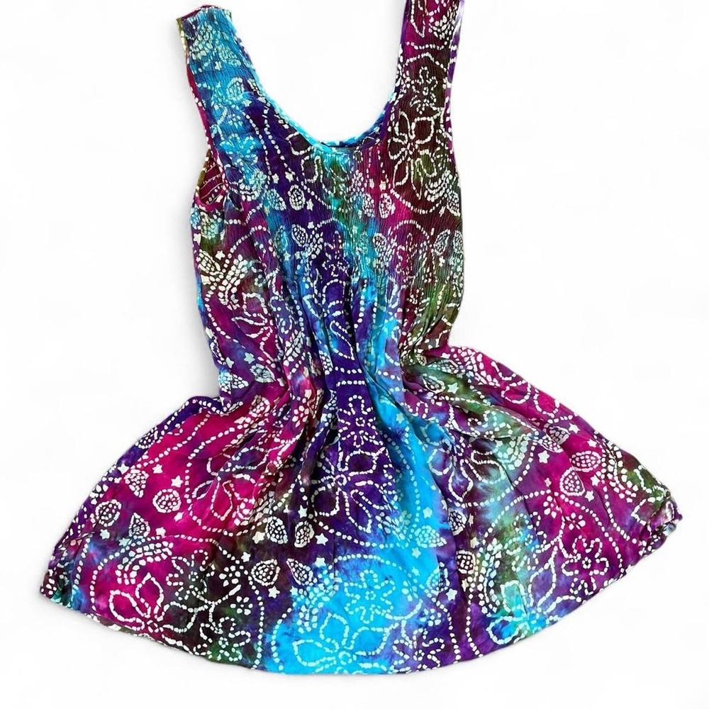 Colorful Floral Sleeveless Dress